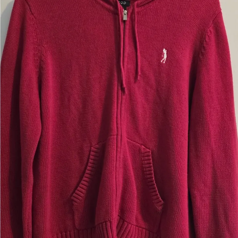 Izod Women's Red Hooded Sweater - Image 3