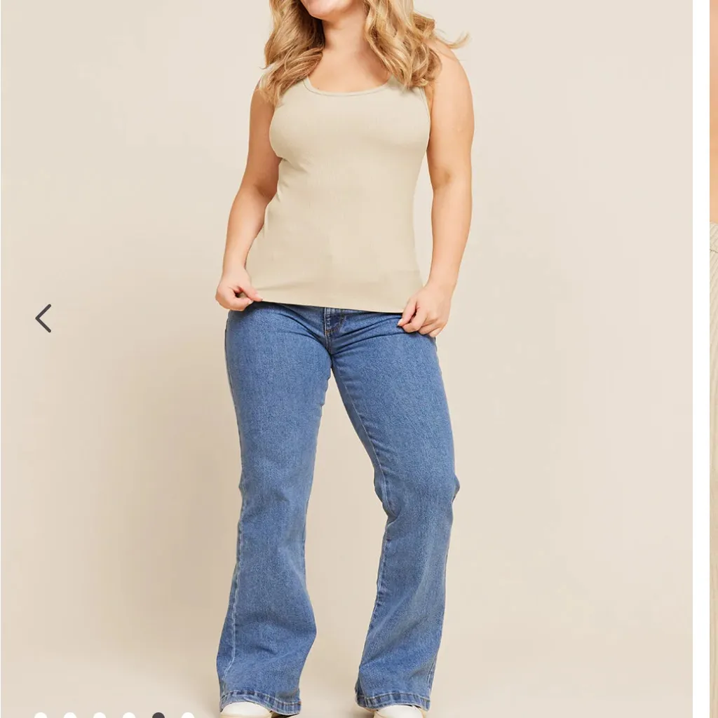 Boody Women's Ribbed Tank Top Small NWT Tan - Image 3