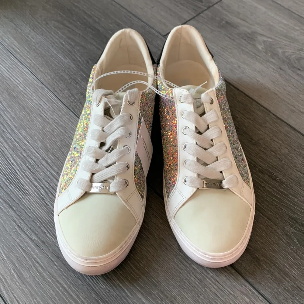 Nine West sparkling colorful sides Reflective fashion sneakers Sz 8 New With Tag - Image 4