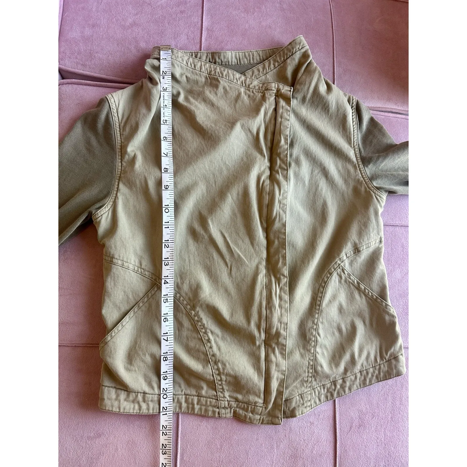 THREAD & SUPPLY WOMENS JACKET ZIP UP GREEN SIZE SMALL - Image 11