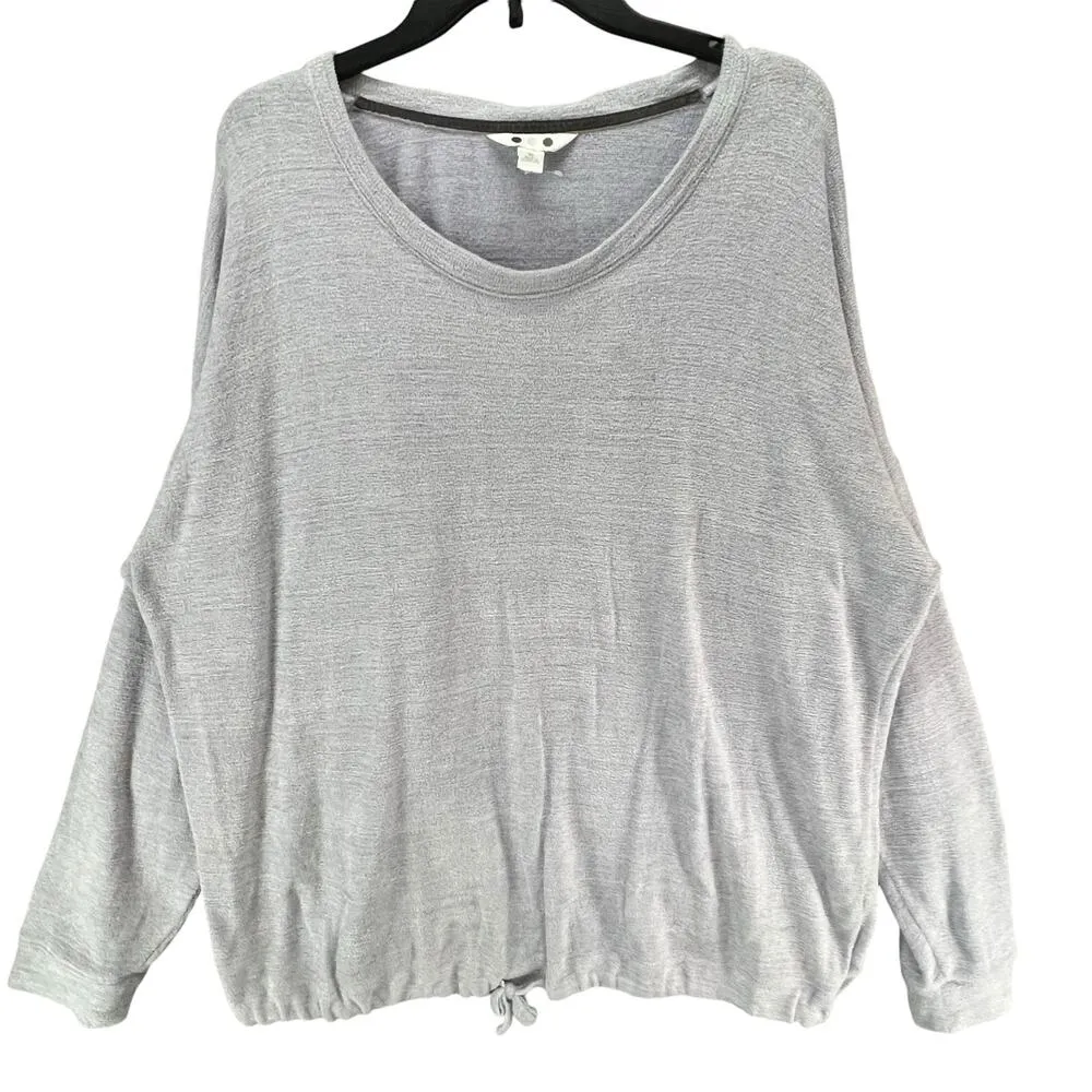 Three Dots Sweater Womens XL Light Purple Pullover Drawstring Waist Soft Cozy - Image 2