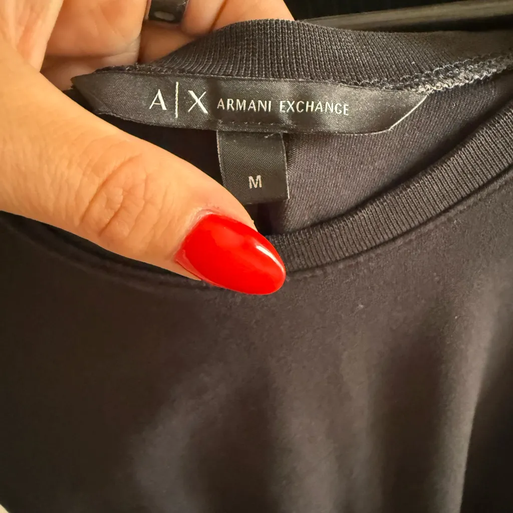 A/X Armani Exchange Black Logo Side Mini Dress Size M - Image 3