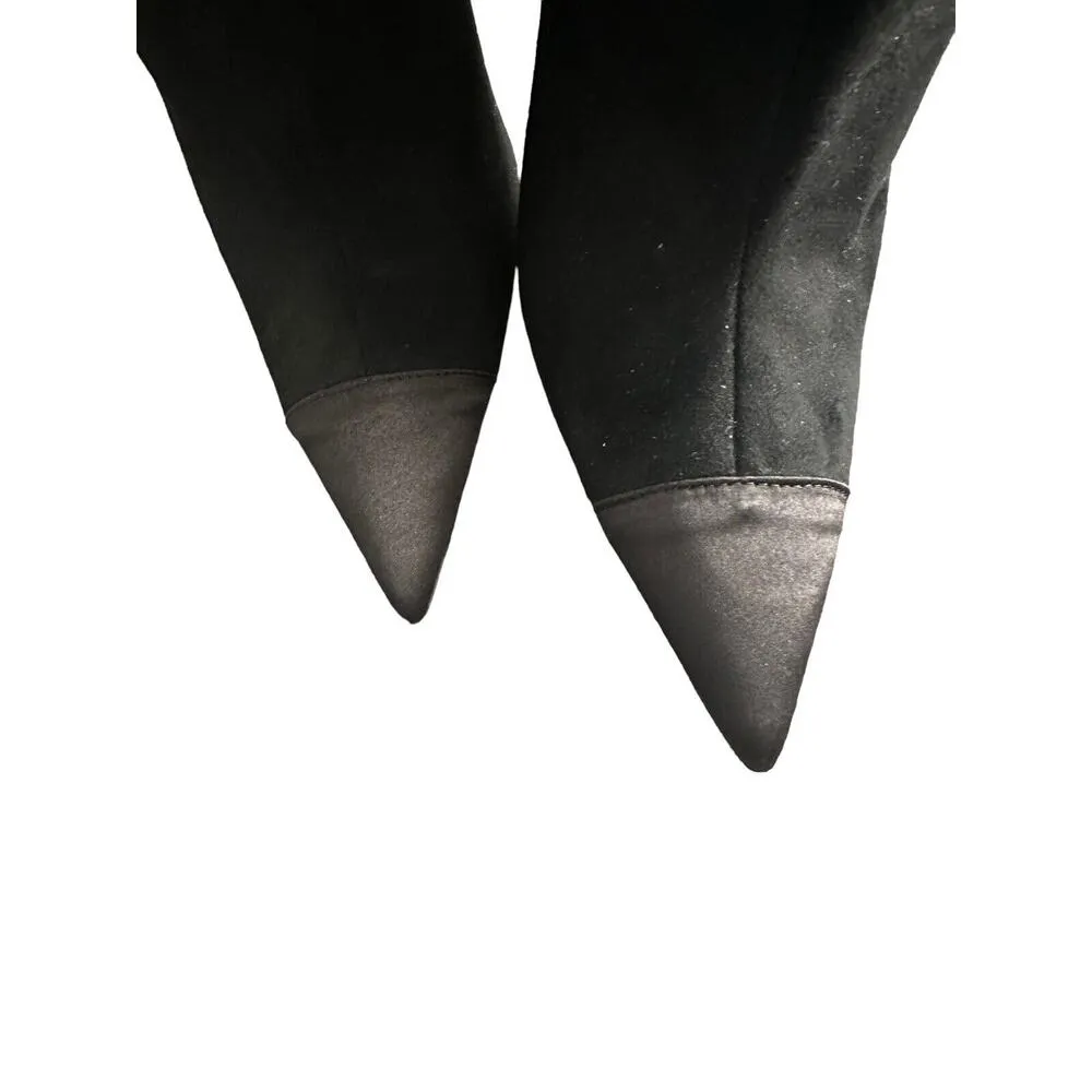 Good American Over the Knee Slouch Suede Boots Black GA173K-X Women's 7.5 NWB - Image 4