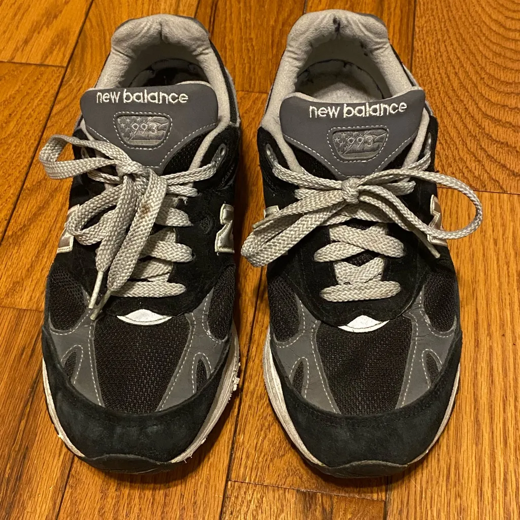 Womens‎ New Balance 993 Black Gray Suede Leather Running Shoes WR993BK Size 8.5 - Image 2