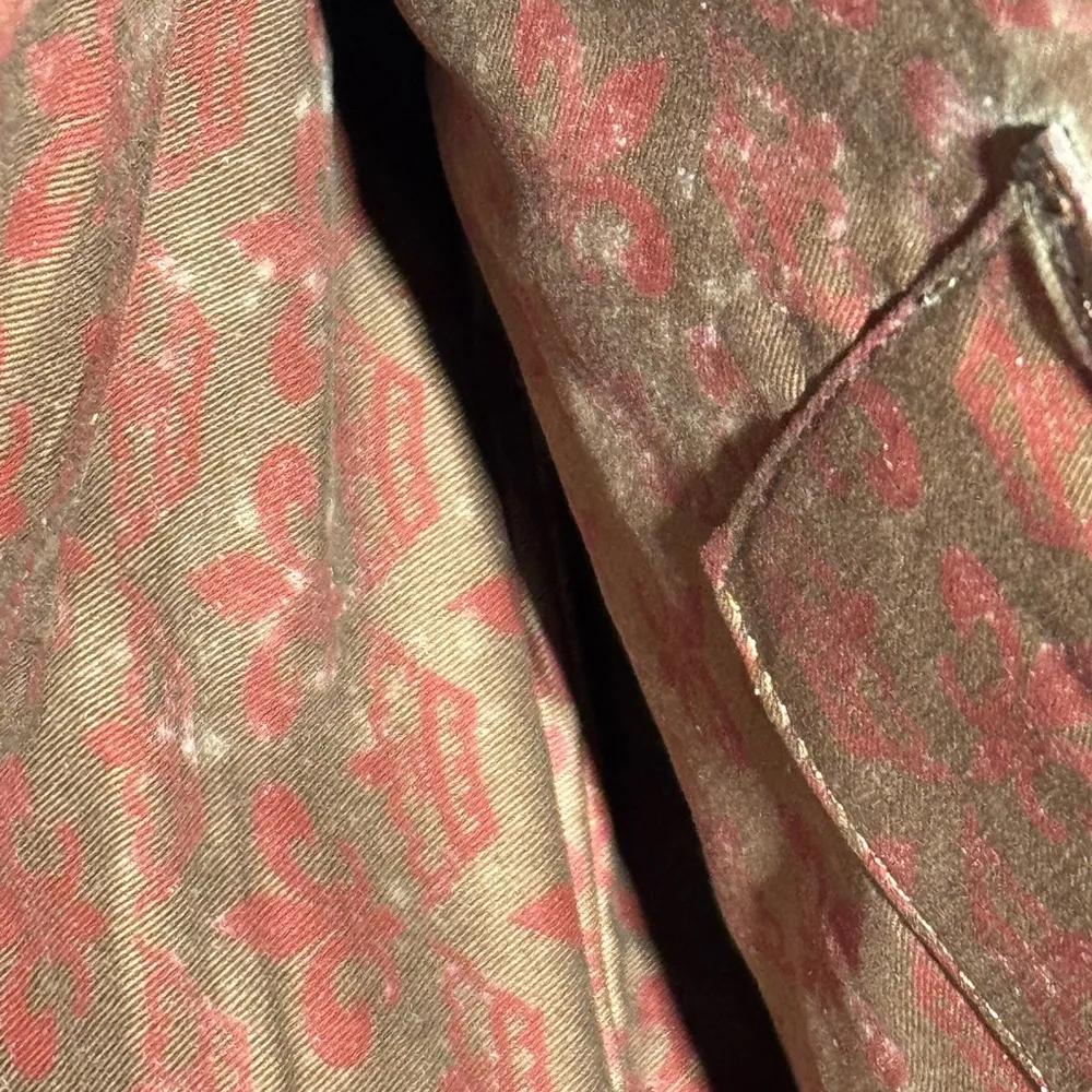 Gianni Bini Tote Handbag Large Double Handle Shiny Bronze Brown Fleur De Read De Orange - Image 15