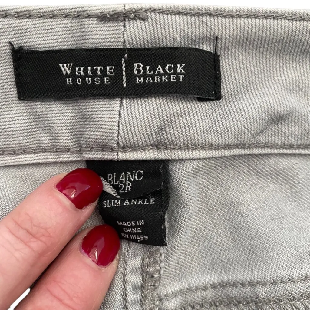 WHBM Blanc Embellished Jeans in Chrome size 2 r - Image 12