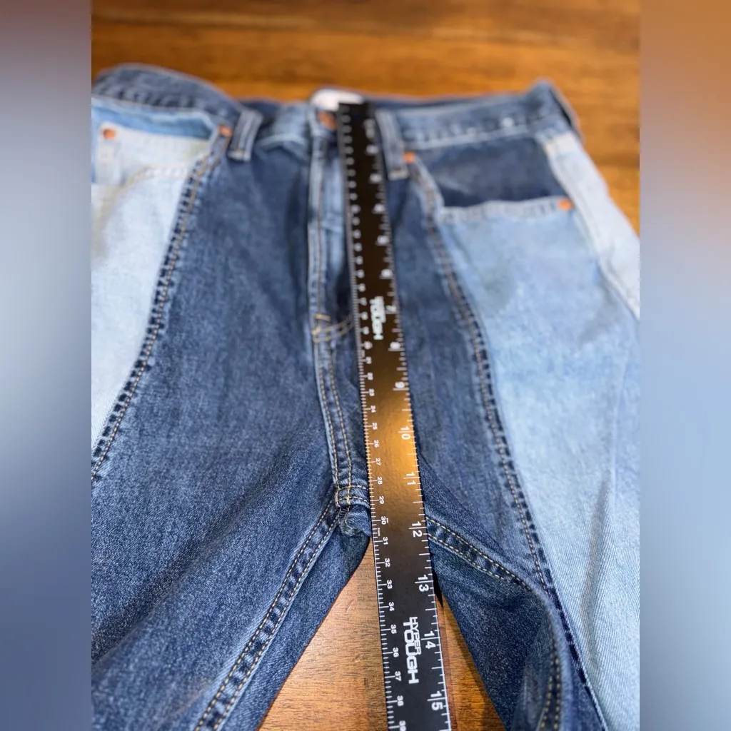 GAP High Rise Barrel Patchwork Jeans - Image 8