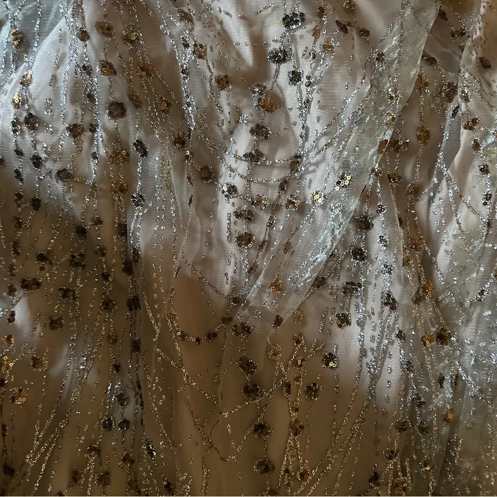 Lulu’s Luminous Night Taupe Glitter Sequin Maxi Dress, Size M, NWT - Image 8