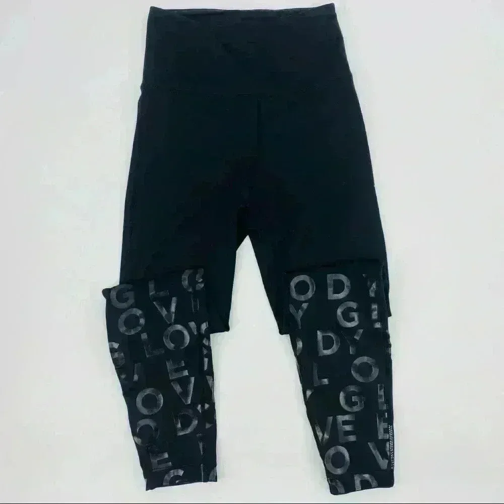 Body Glove Black Active‎ Logo Lined Leggings - Image 4