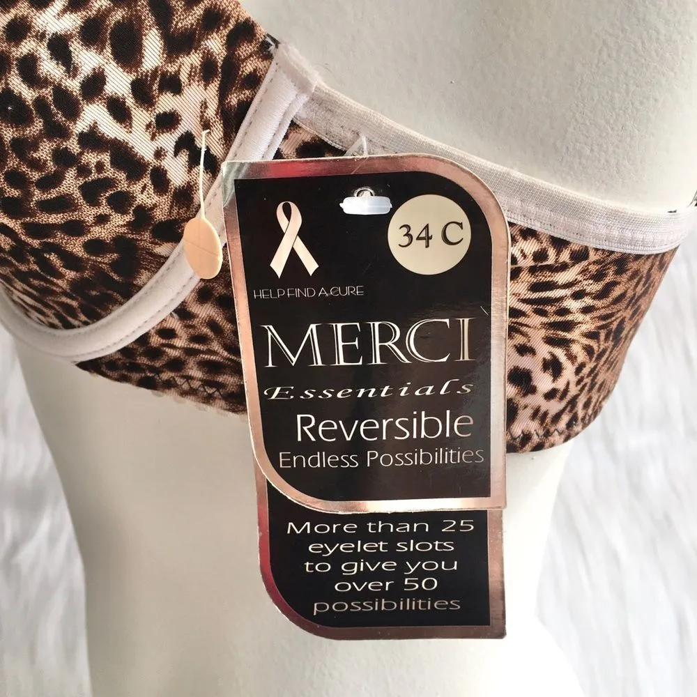🆕Merci Essentials Cheetah Print Push Up Bra Brown Size undefined - Image 6
