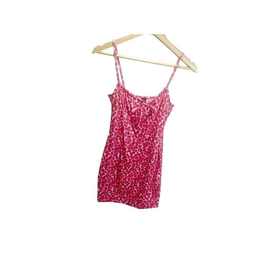 Shein Dress S Pink Floral Mini Sleeveless Bodycon Casual Ladies Boho - Image 3