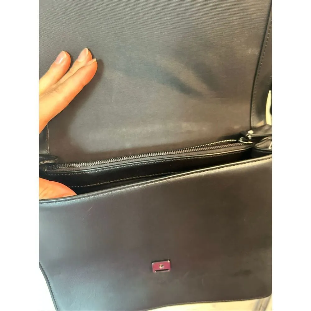 Ecco  black leather bag shoulder bag class stylish - Image 7