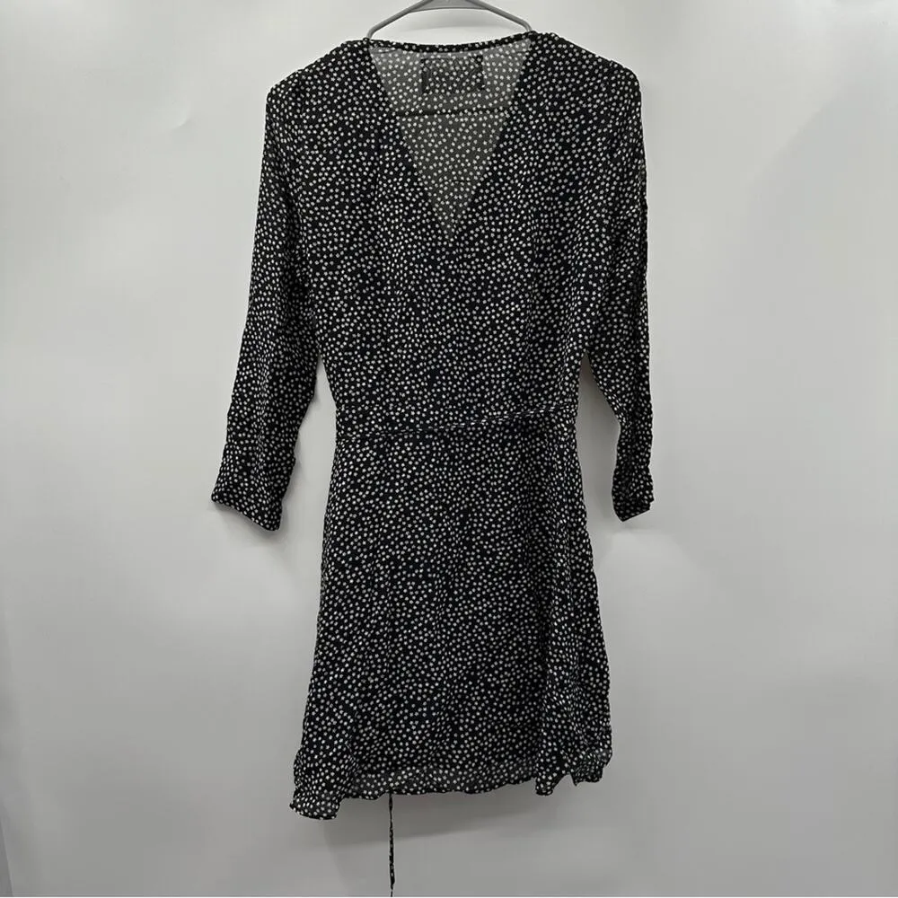 Reformation Gjelina Long Sleeve Wrap Mini Dress in Nebraska Ditsy Floral Print S - Image 7