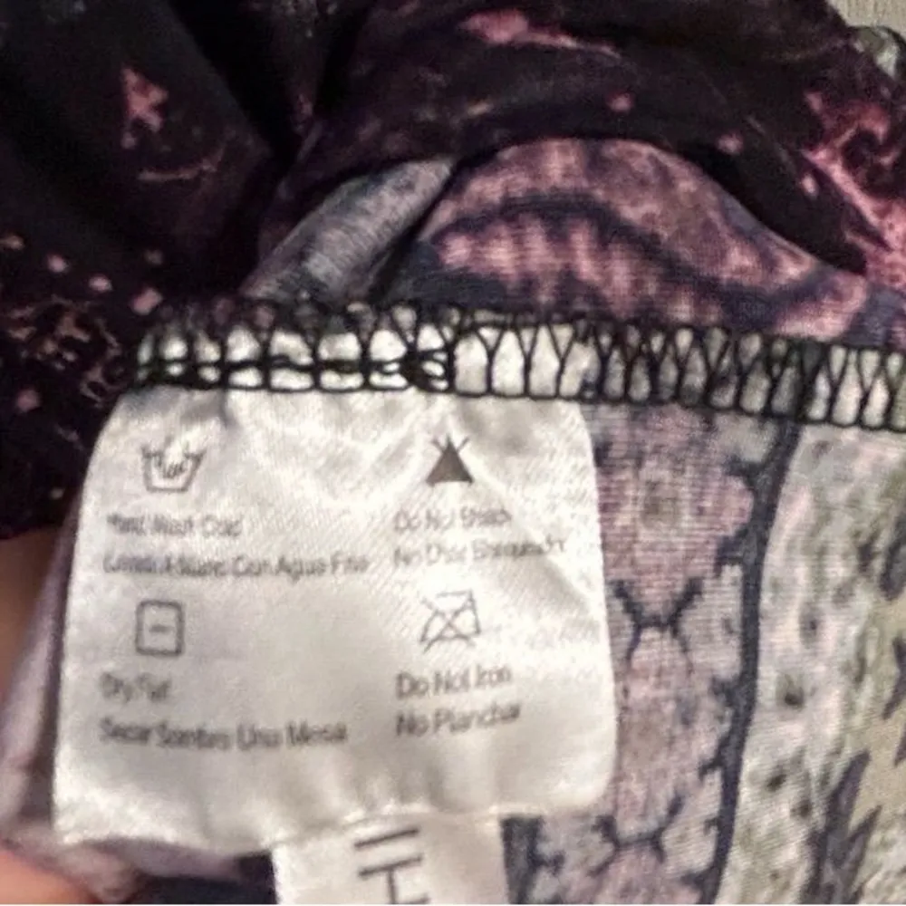 Cristina Love Women's XL V-Neck Short Sleeve Multicolor Boho Dress Y2K style - Image 10