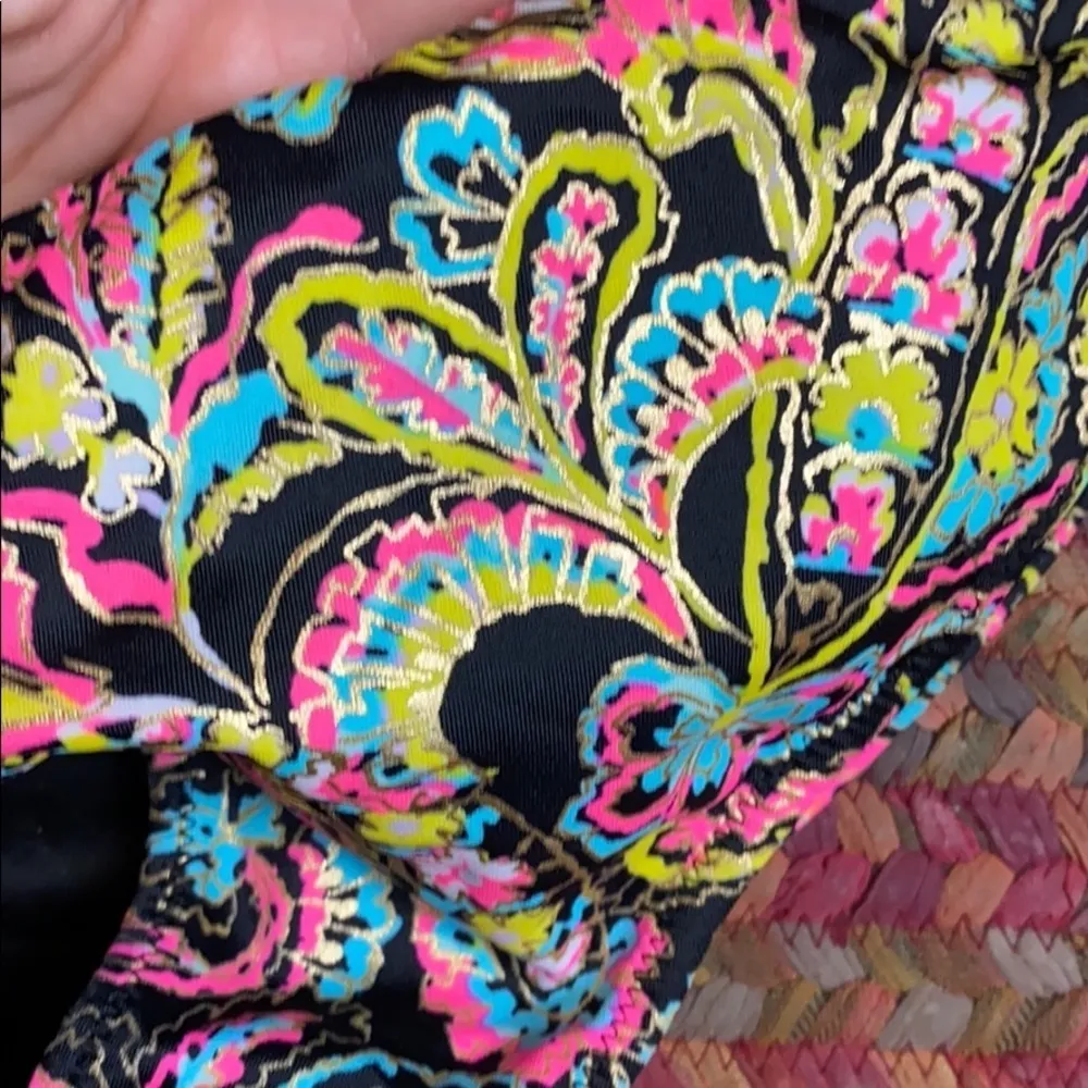 VICTORIAS SECRET BLACK PAISLEY BIKINI SWIM BOTTOM - Image 3