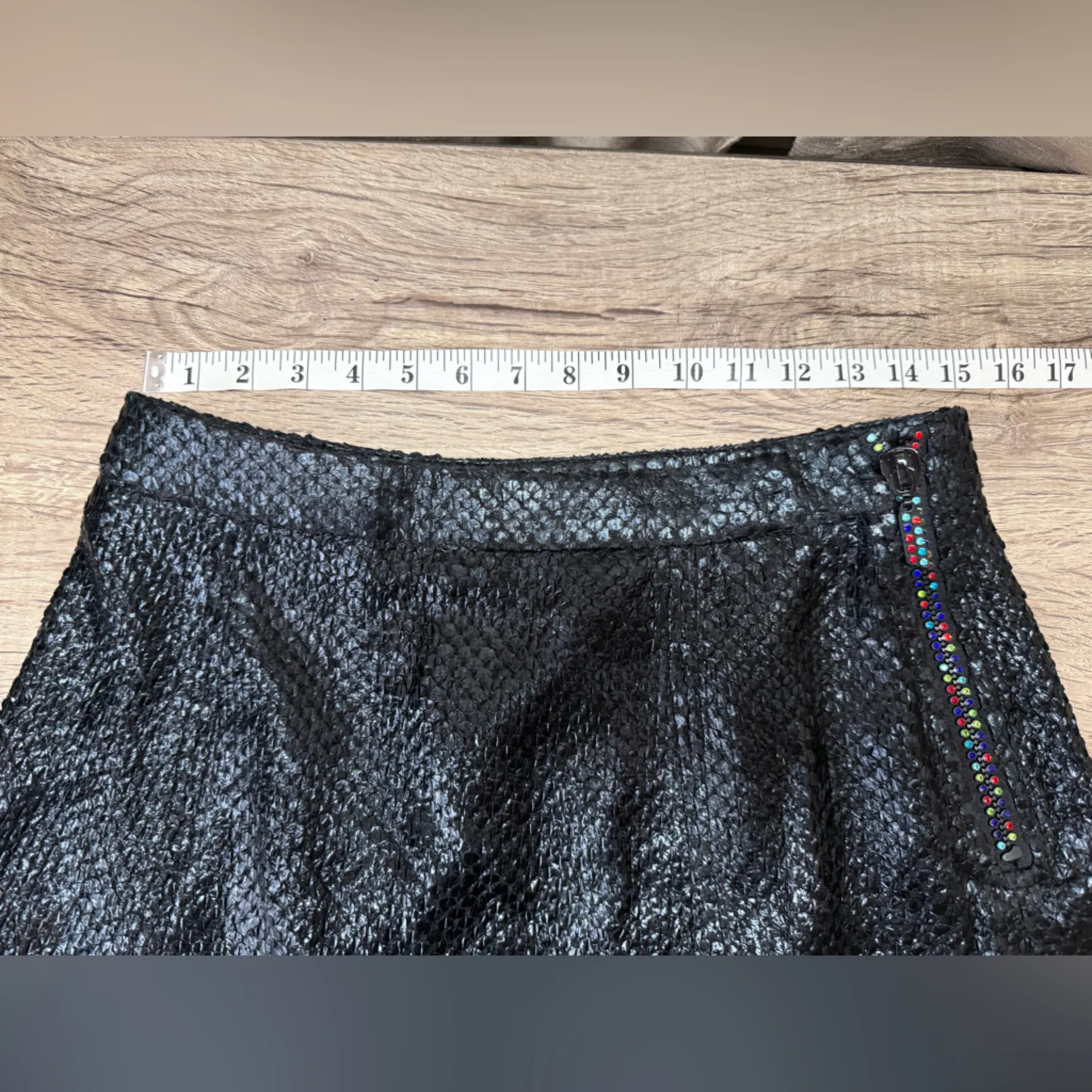 Queen of Sparkle Black Metallic Bubble Skirt size medium - Image 6