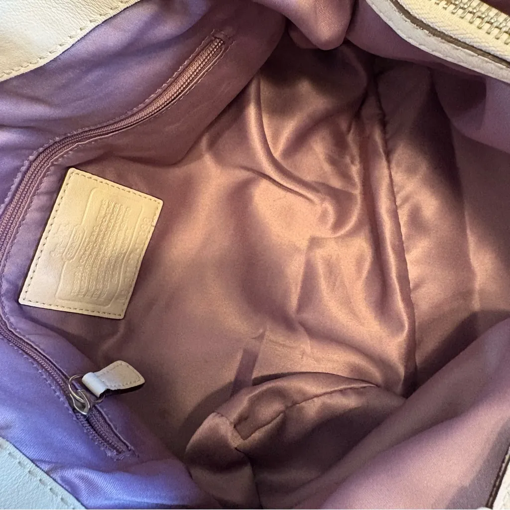 Vintage Coach Madison OP Art CC Logo Tote Shoulder Tan Signature Canvas Y2K Bag - Image 9