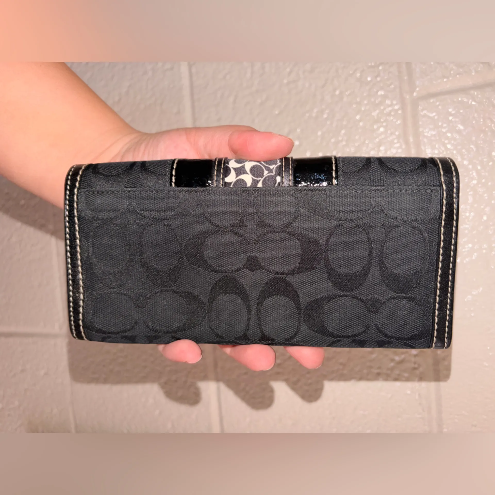 Coach Vintage  Monogram Strip Wallet 🖤🤍 - Image 3