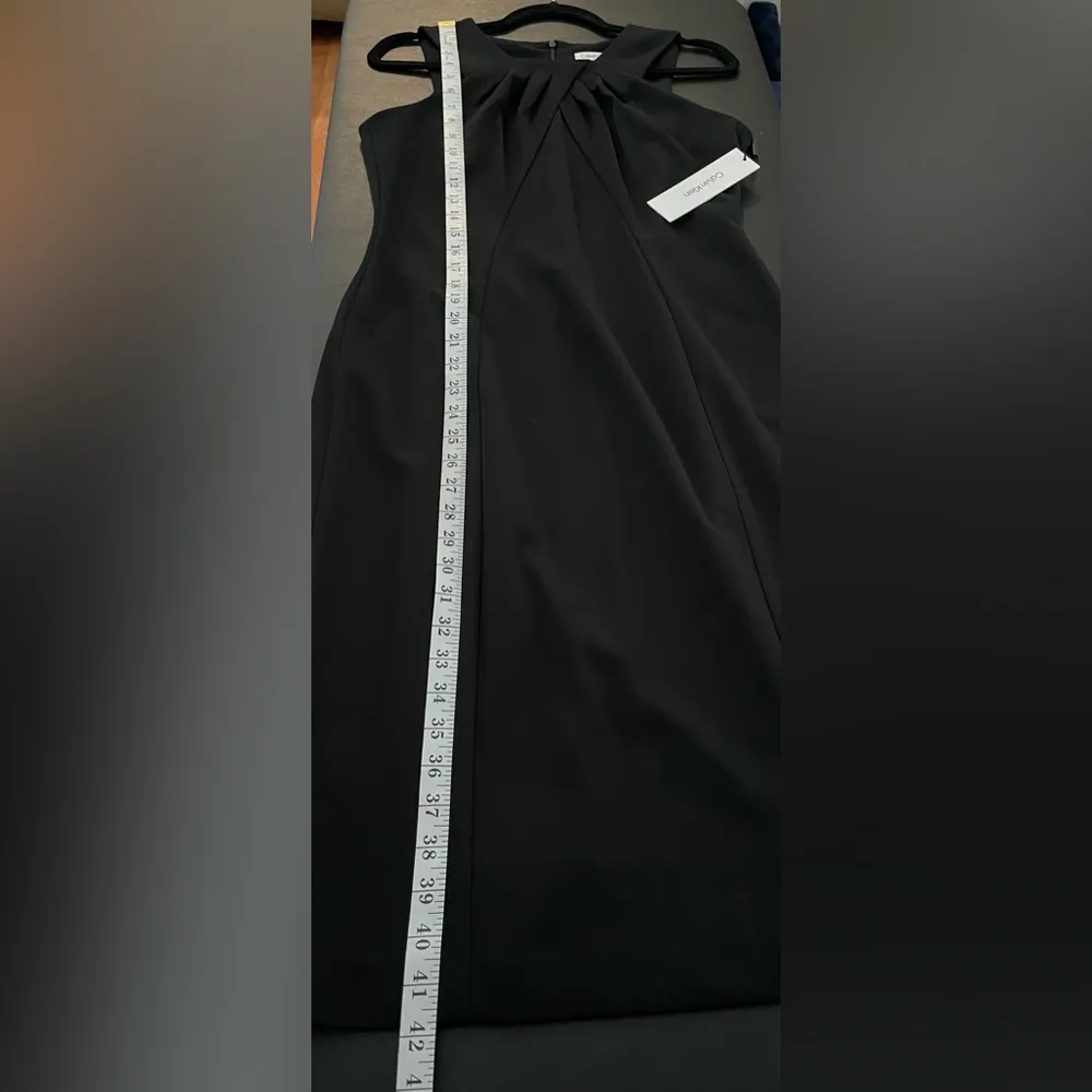 NWT Calvin Klein Knit Sleeveless Halter Black Dress Size 8 - Image 7