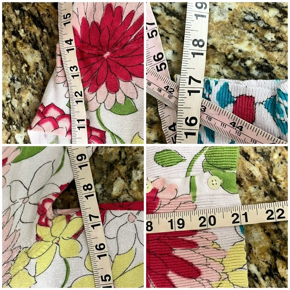 Vintage Y2K Old Navy Floral Cardigan S White Button Up Boho Coquette Soft Girl - Image 6