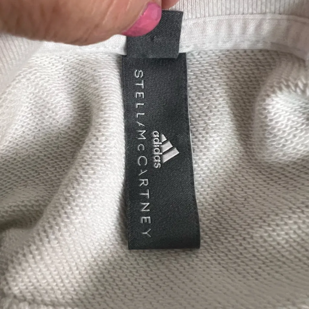 🔥 Adidas x Stella McCartney White Cropped Hoodie – Women’s – Premium Designer Size M - Image 9