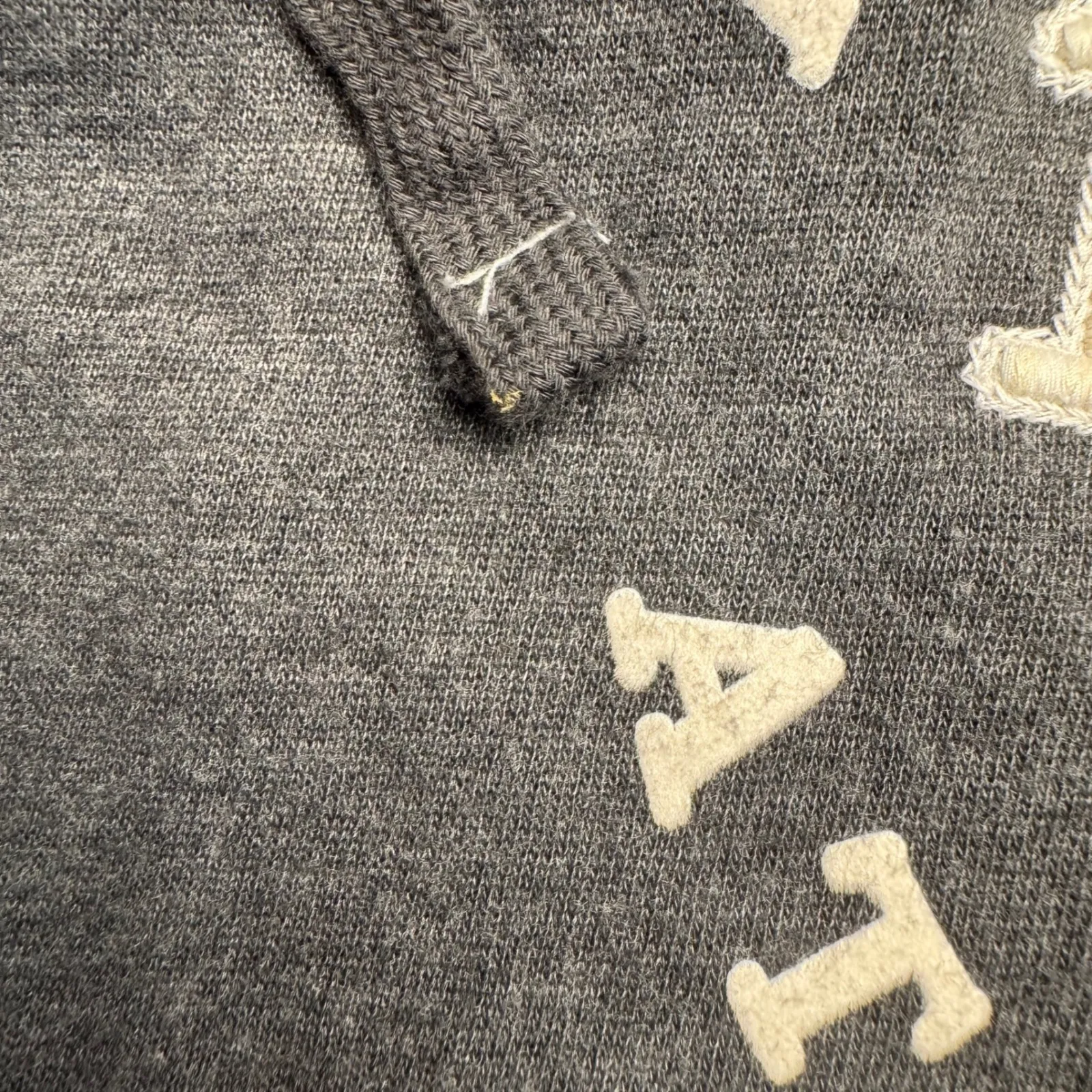 Aeropostale Sweatshirt Women's‎ Size Sm Gray Full Zip Hooded Drawstring Long Slv - Image 4