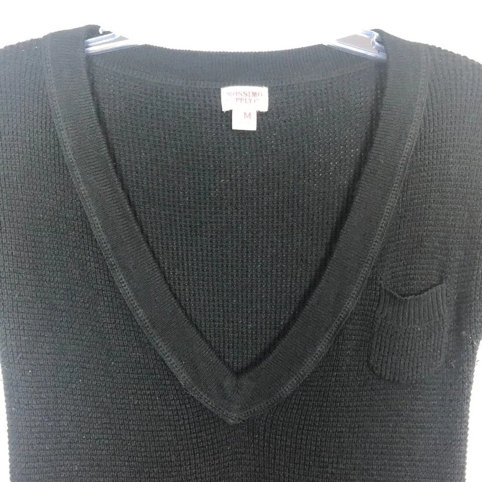 Mossimo Waffle Knit Rockabilly Pinup Emo Edgy Gothcore Tunic Sweater Juniors M Black Size undefined - Image 2