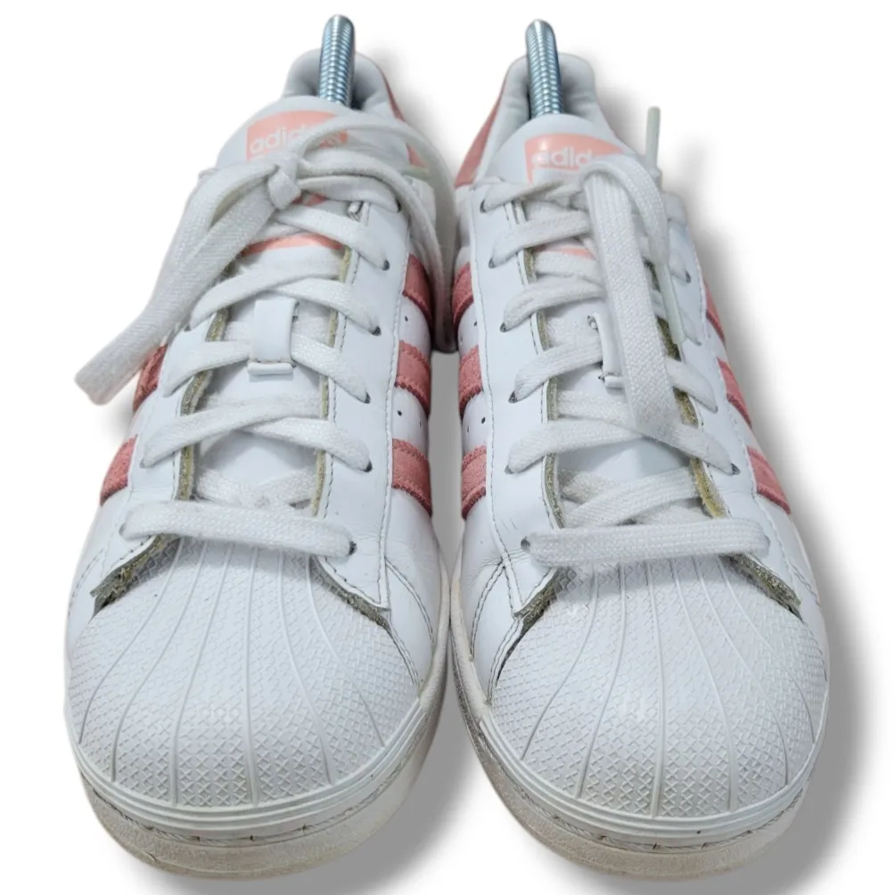  Shoes Size 7.5 Womens Adidas Superstar Shoes White Glow Pink Shoes EF9249 Women's Shoes  - Image 3