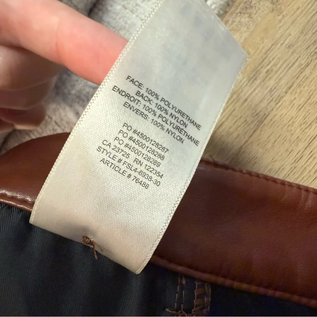 Wilfred Aritzia Rebel Vegan Leather Pants in Cognac Women’s Size 2 Faux Leather Brown - Image 10