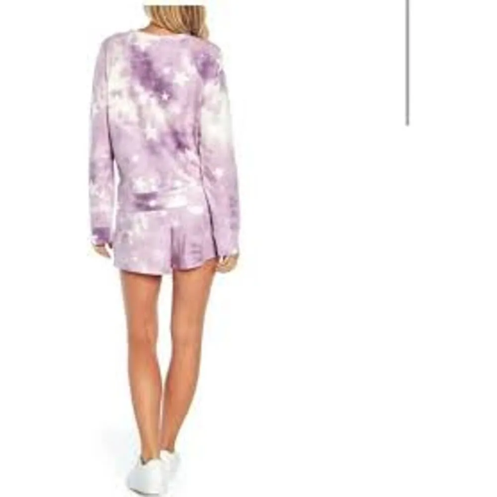 WILDFOX Tie Dye Star Sweatshirt PURPLE CELESTIAL - Image 3