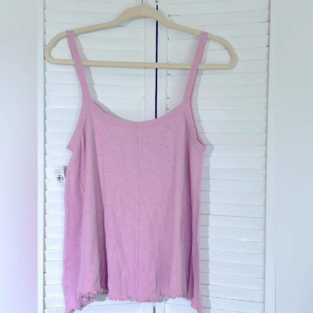 AE Size Small Henley babydoll tank top American Eagle Outfitters Pink NWT - Image 7