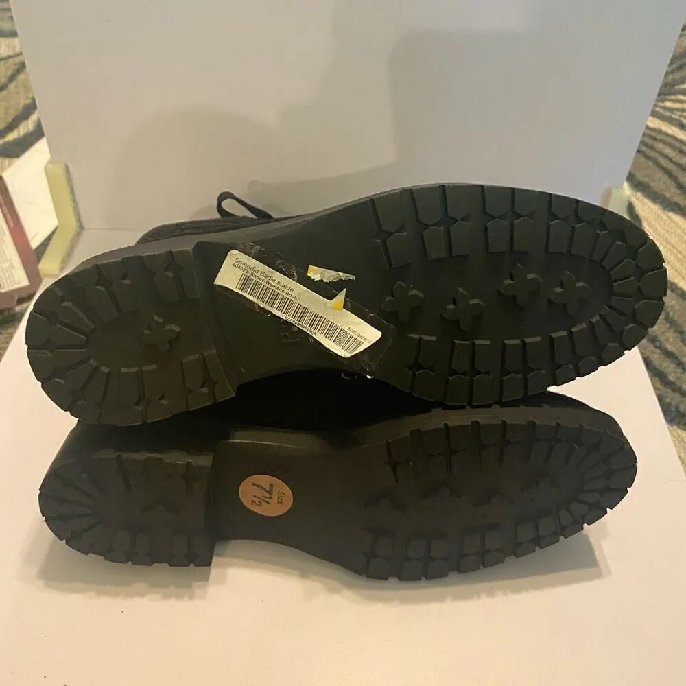 SPLENDID Sadie Women’s Black Suede‎ Leather Lace Up Boots Size 7.5 New No Box - Image 7