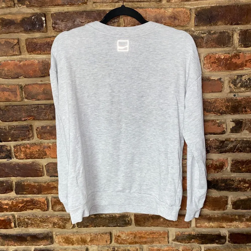 Coca Cola Gray Embroidered Crew Neck Sweatshirt Women's Size XS - Image 5