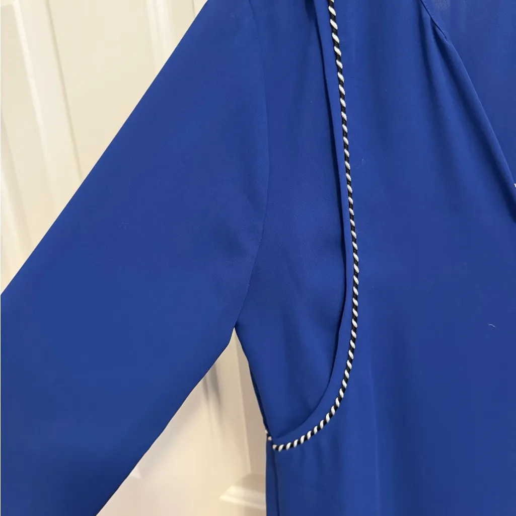 J.Crew Tassel Trimmed Top - Bright Indigo - Size 00 - Image 5