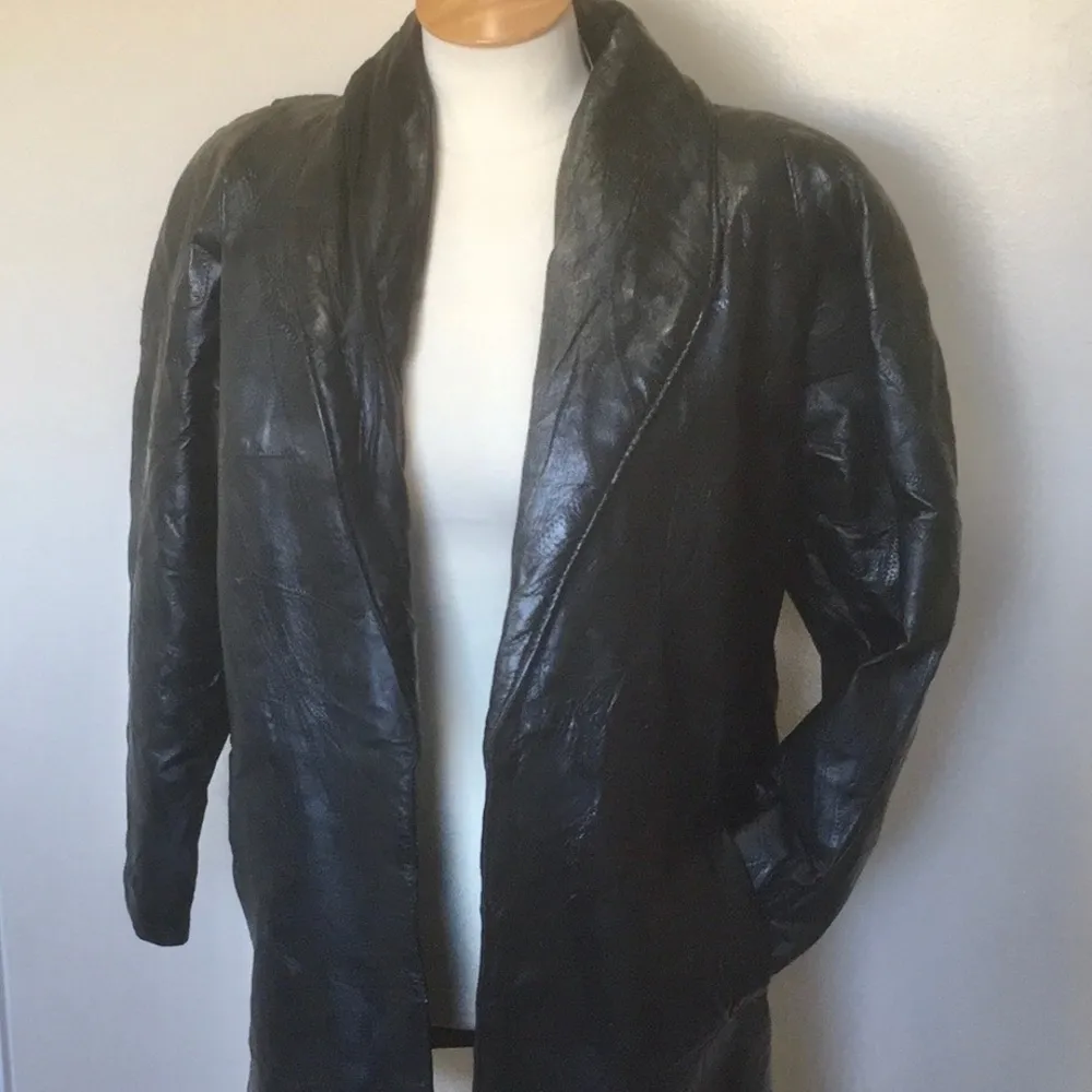 Leather Jacket woman’s patchwork soft vintage design funky - Image 5