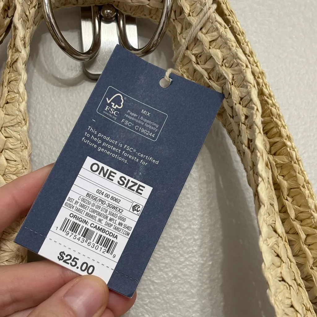 NWT Target Universal Thread Beach Summer Straw Tote Bag - Image 4