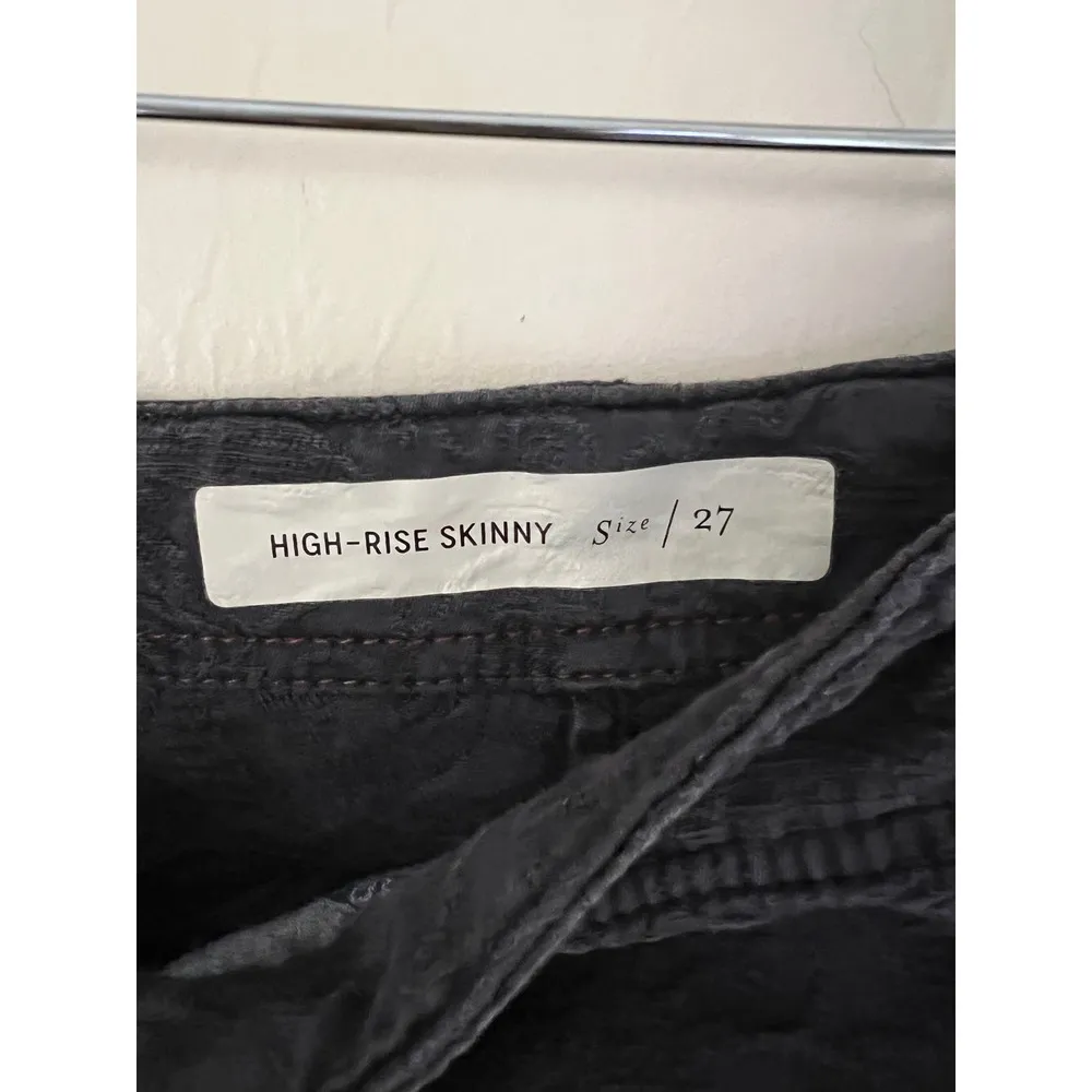 Anthropologie Pilcro High-Rise Skinny Black / Gray Button Up Jeans Size 27 - Image 6