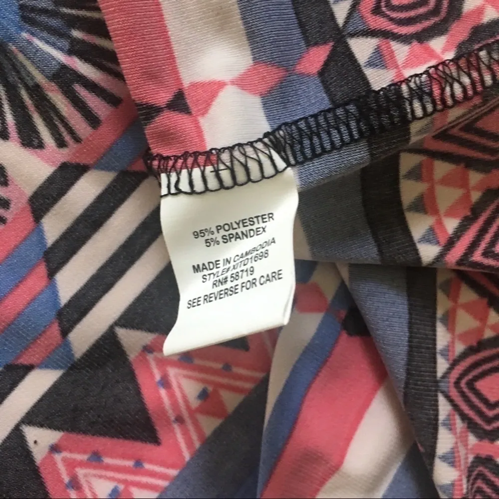 NY collection Women’s geo print boho A line dress size Medium - Image 8