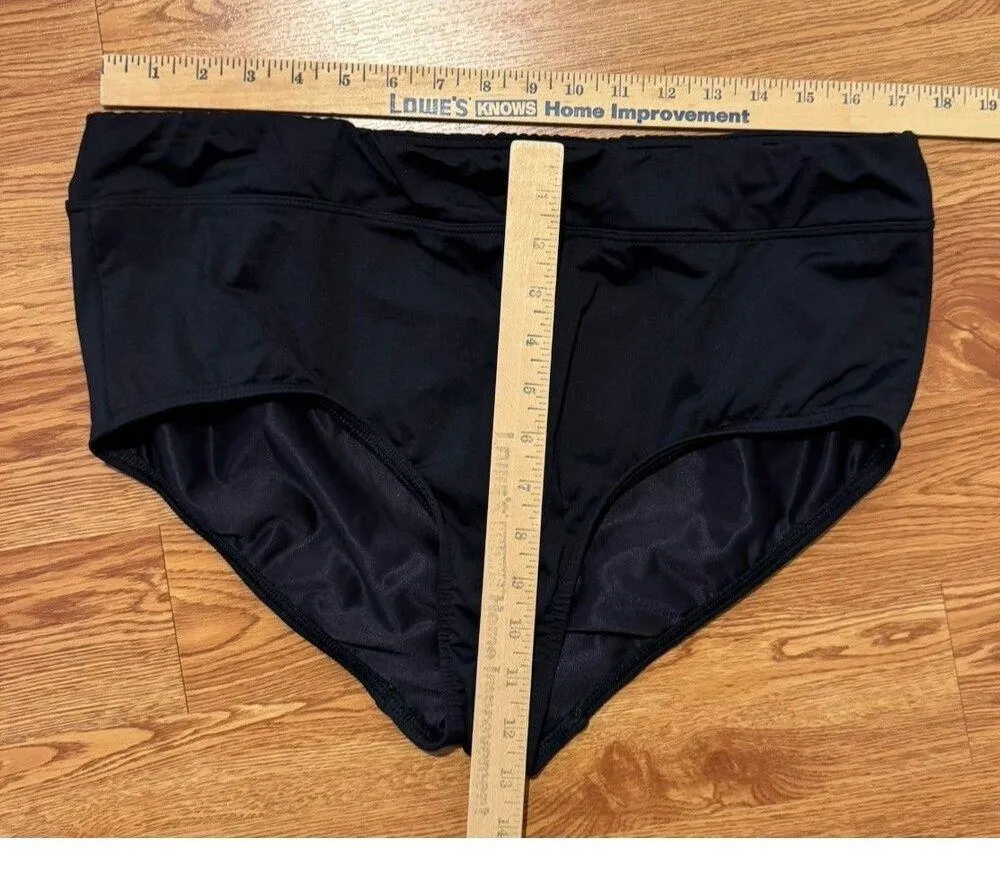 Lands’ End Women’s Black High Waisted Swimsuit Bottoms Size 20W - Image 5