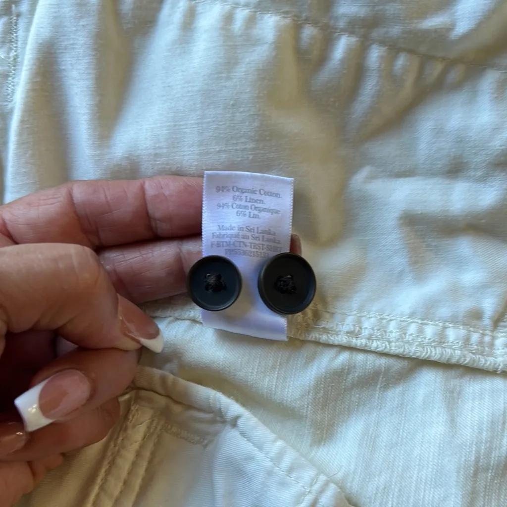 Everlane Women's Cream Bermuda Shorts - Image 8