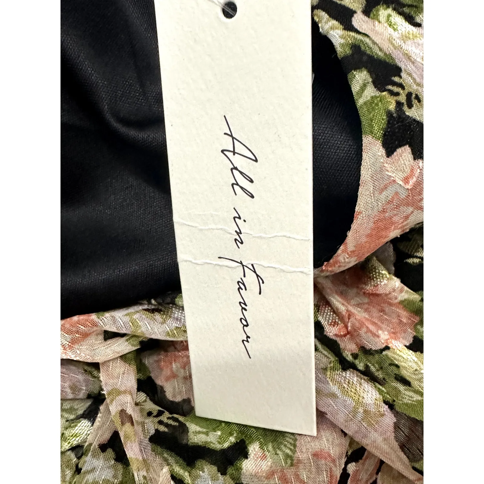 All In Favor Mini Dress Long Sleeves Zip Lined Floral Multi Color Women's L NWT - Image 8