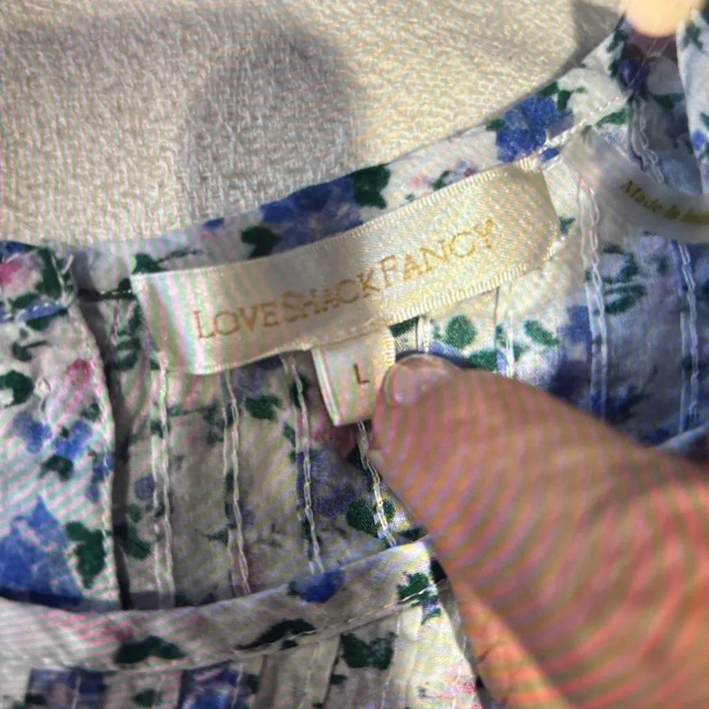 Love shack fancy Floral Ruffle  Top large - Image 2