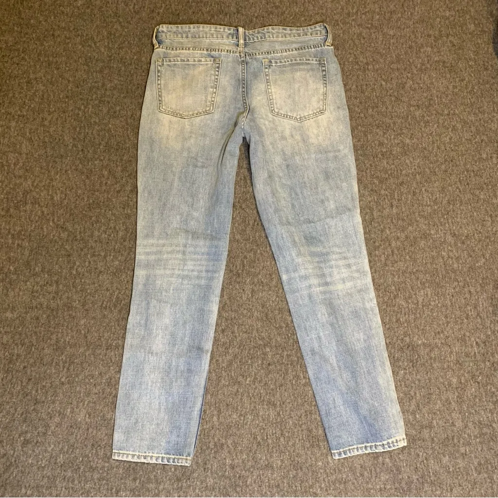 Woman Gap Light Washed Sexy Boyfriend Distressed Jeans 27R - Image 4