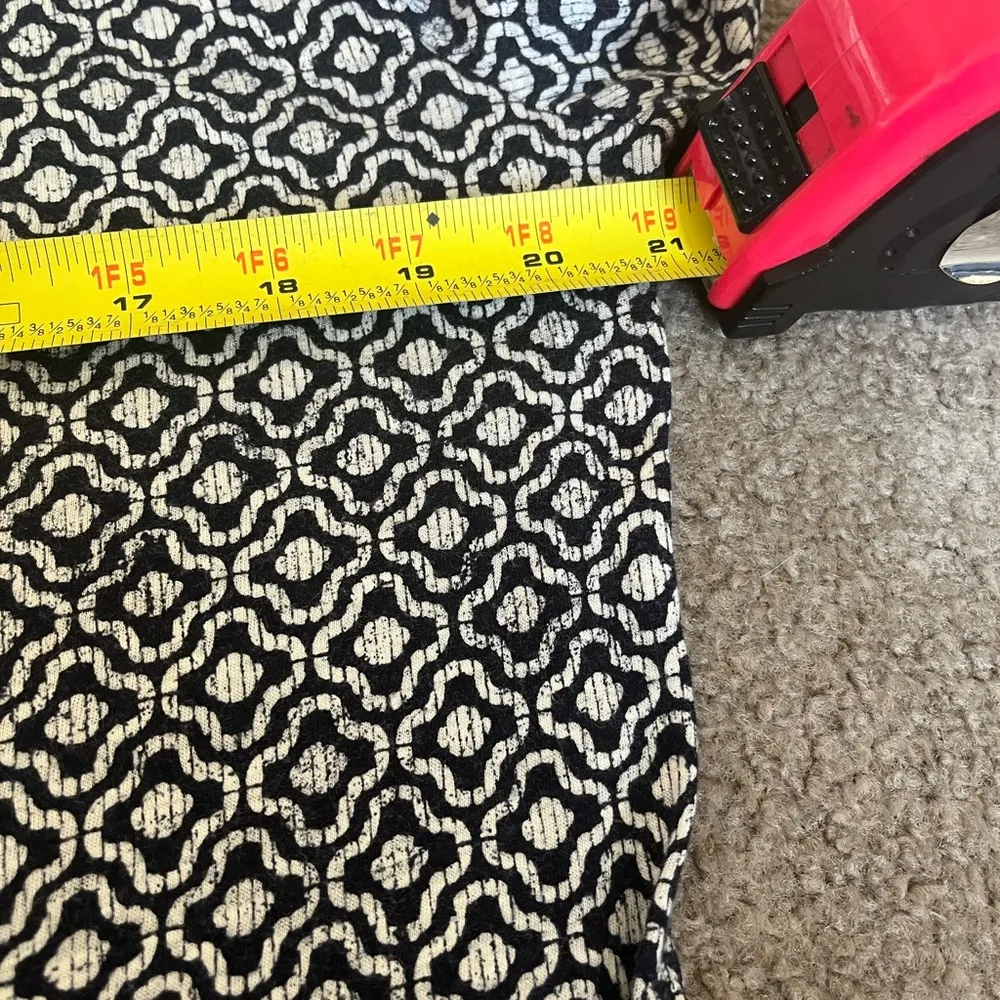 Lucky Brand Women’s Geometric Knit Tie Waist Long Sleeve V Neck Blouse Large - Image 13