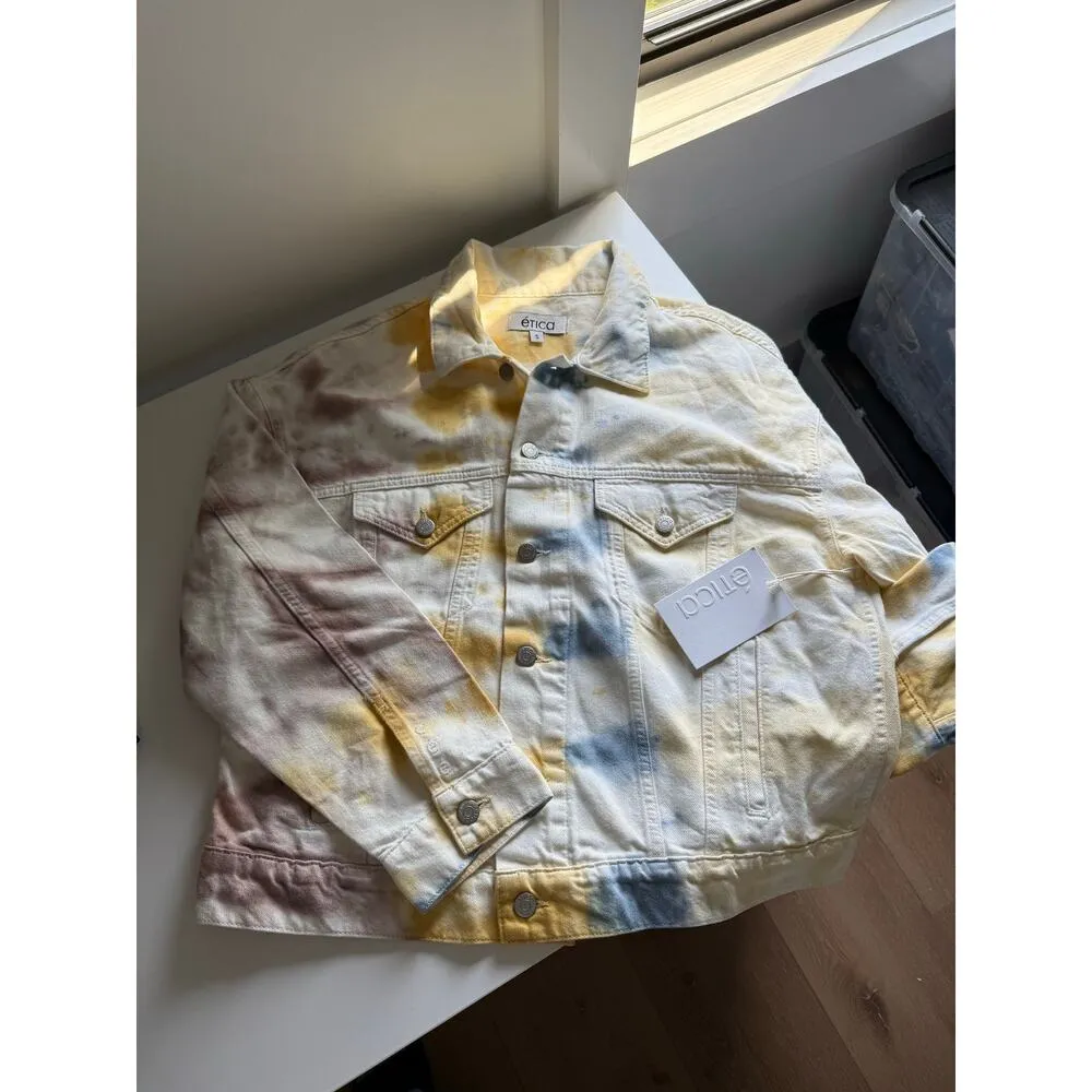 $175 New Etica June Denim Tie Dye Jacket - Image 3