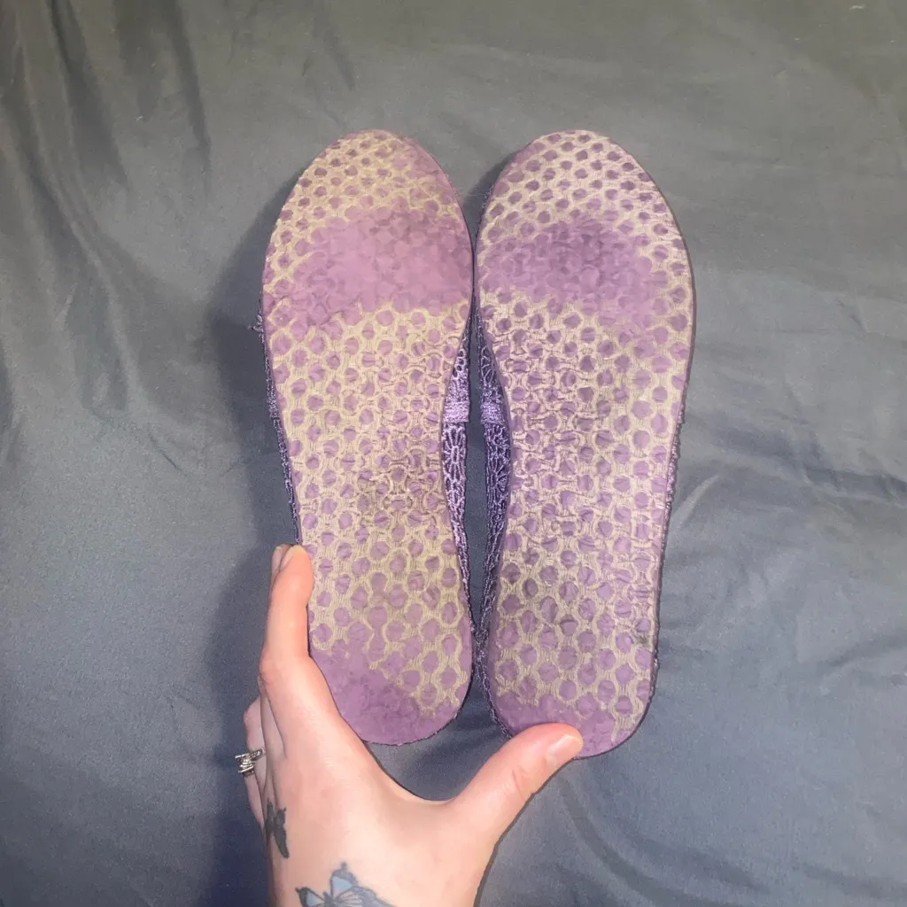 TOMS Alpargata Moroccan Crochet Royal Purple Slip-On Flats - Image 5