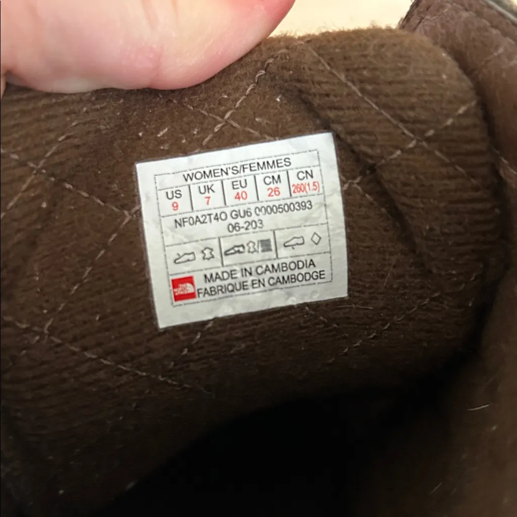 The North Face Ballard Lace Suede Boot Brown Hiking women’s 9 - Image 5