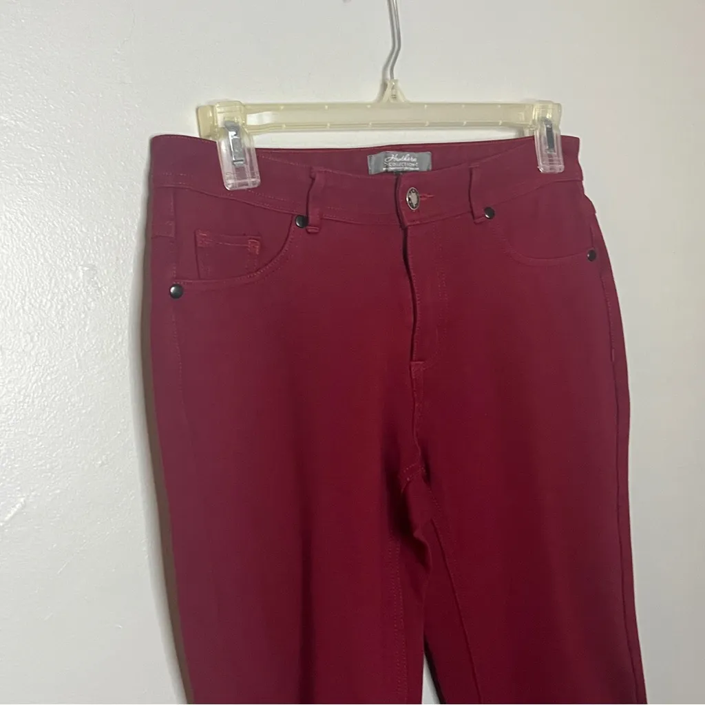 Women's Burgundy Skinny Pants Red Size 6 - Image 4