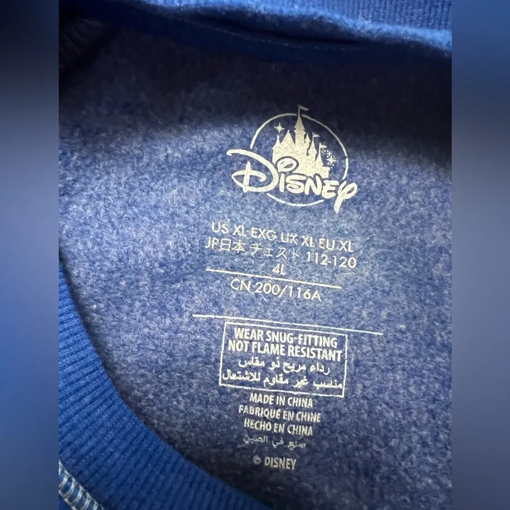 Disneyland Resort Exclusive Sweatshirt Mickey Mouse Logo NWT Blue Unisex XL - Image 10
