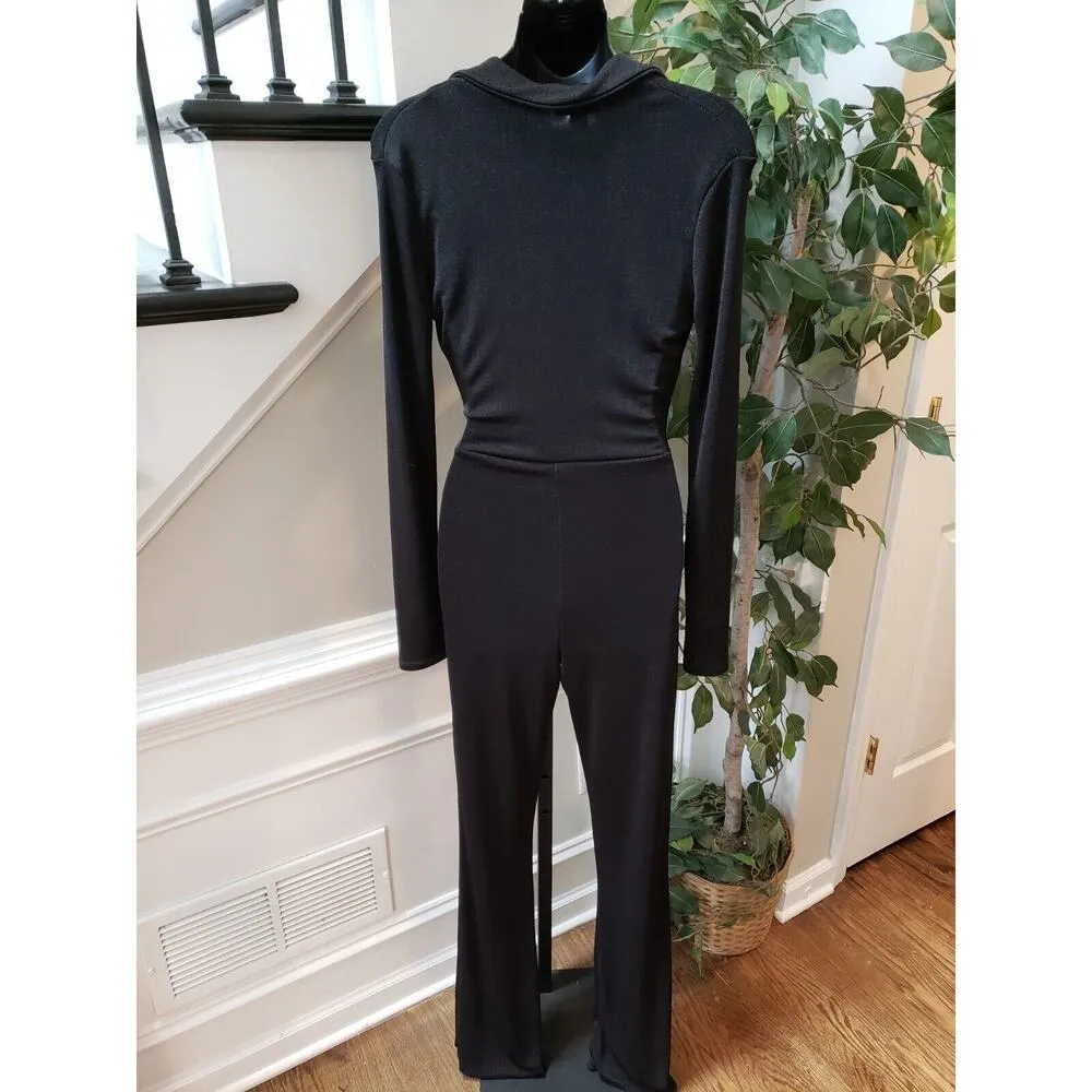 PrettyLittleThing Women's Black Polyester Casual Long Sleeve Jumpsuit Size 2 - Image 6